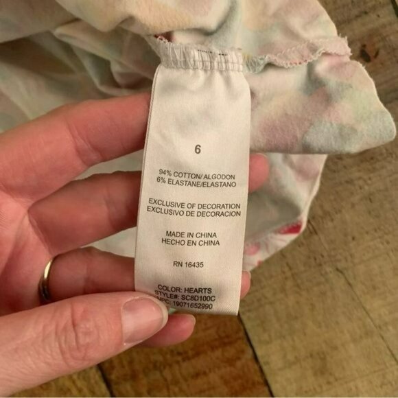 Nannette girls size 6 sleeveless tank top casual dress with hearts - Picture 4 of 5